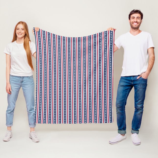 Americana stjärnor och ränder  fleecefilt (På plats)
