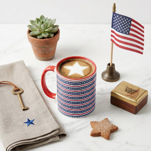 Americana stjärnor och ränder mugg