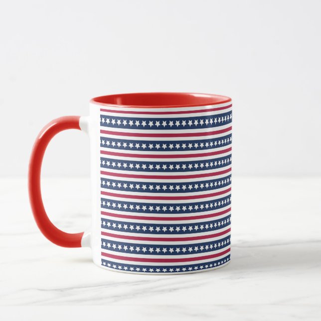 Americana stjärnor och ränder mugg (Vänster)