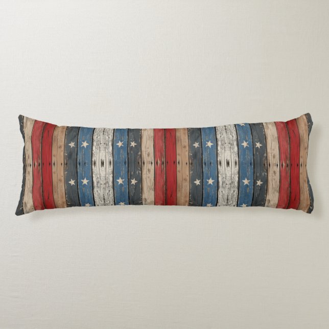 Americana/Stjärnor Ränder/Patriotisk Kroppskudde (Framsidan)