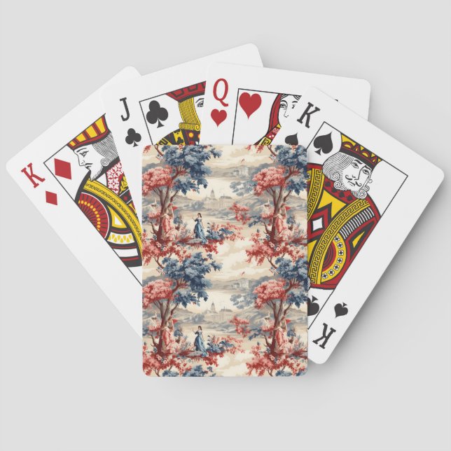 Americana Trädgård Toile  Casinokort (Baksidan)