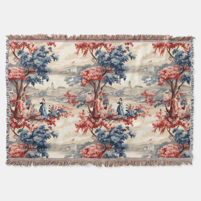 Americana Trädgård Toile  Filt (Framsidan)