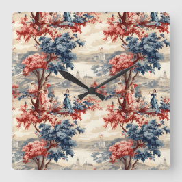 Americana Trädgård Toile Fyrkantig Klocka