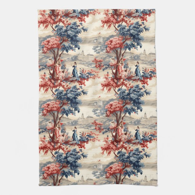 Americana Trädgård Toile  Kökshandduk (Vertikal)