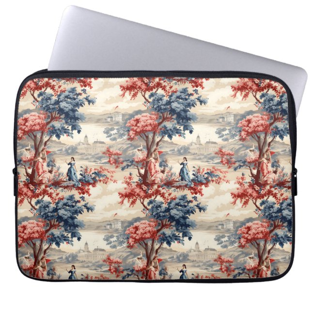 Americana Trädgård Toile  Laptop Fodral (Framsidan)