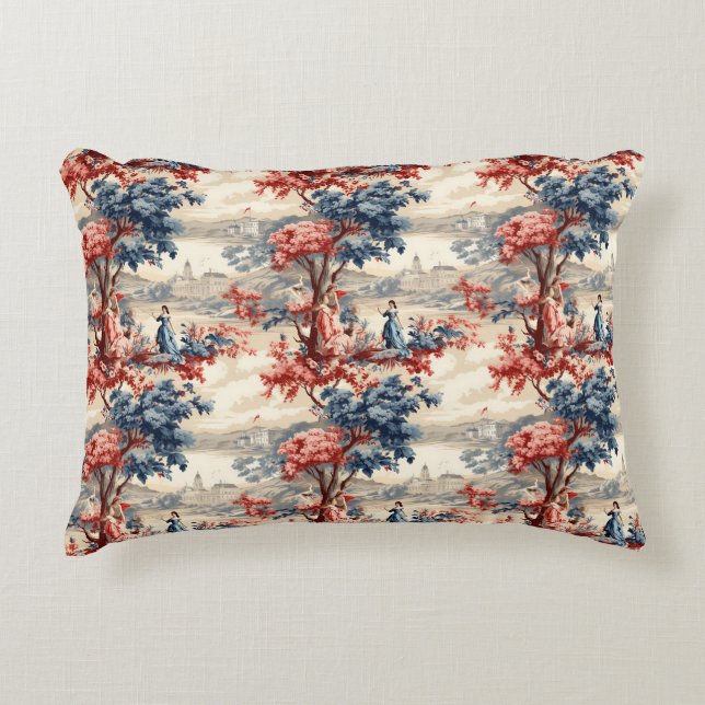 Americana Trädgård Toile  Prydnadskudde (Framsidan)
