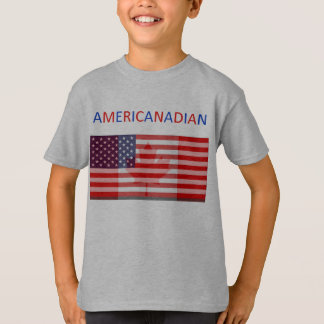 AMERICANADIAN-unge utslagsplats för grå färg T-shirt