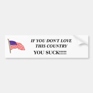AmericanFlag01, OM DU INTE ÄLSKAR DETTA LAND,… Bildekal