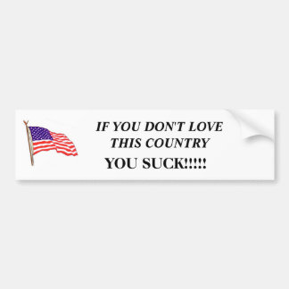 AmericanFlag01, OM DU INTE ÄLSKAR DETTA LAND,… Bildekal