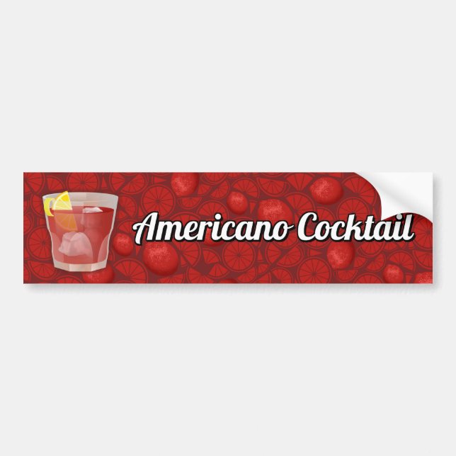 Americano cocktail bildekal (Framsidan)
