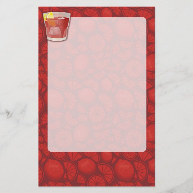 Americano cocktail brevpapper (Framsida)