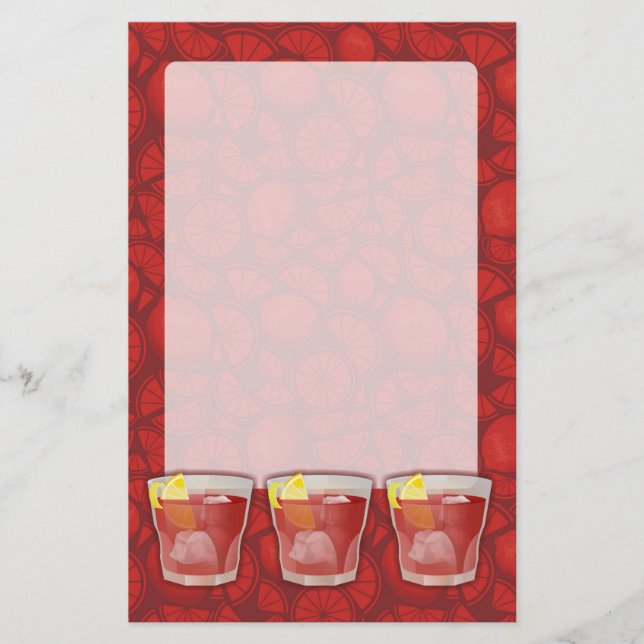 Americano cocktail flygblad (Framsidan)