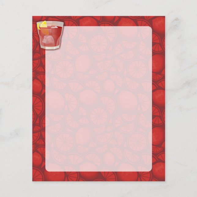 Americano cocktail flygblad (Framsidan)