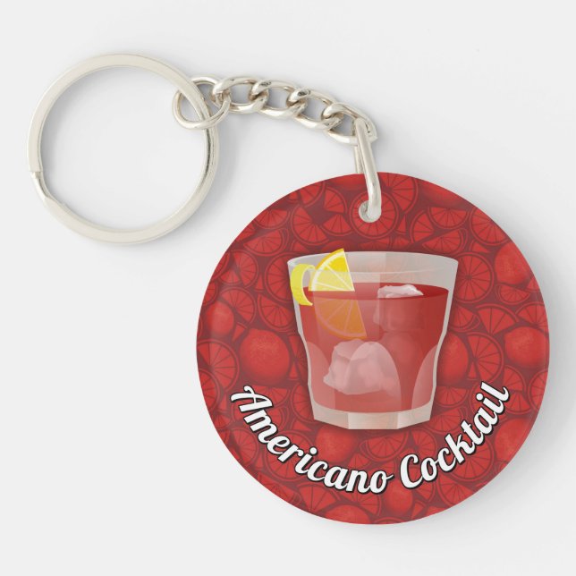 Americano Cocktail Keychain (Framsidan)