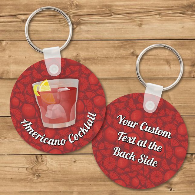Americano Cocktail Keychain Nyckelring (Skapare uppladdad)