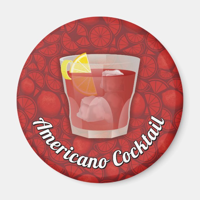 Americano Cocktail Magnet (Framsidan)