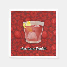 Americano cocktail pappersservett