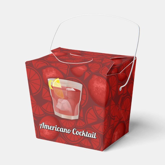 Americano cocktail presentaskar (Framsidan Sidan)