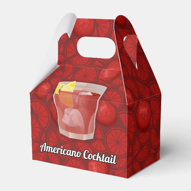 Americano cocktail presentaskar (Framsidan Sidan)