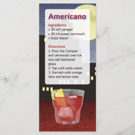 Americano Cocktail Recipe-inbjudan
