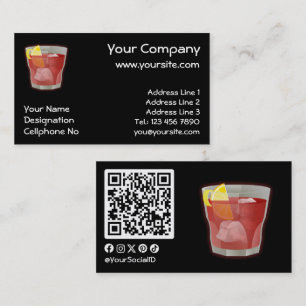 Americano cocktail visitkort