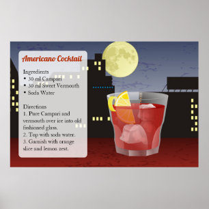 Americano Recipe Poster