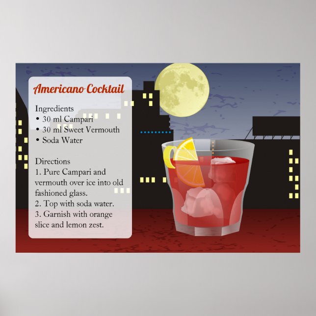 Americano Recipe Poster (Framsidan)