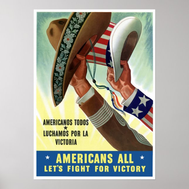 Americanos Todos Luchamos Por La Victoria Poster (Framsidan)