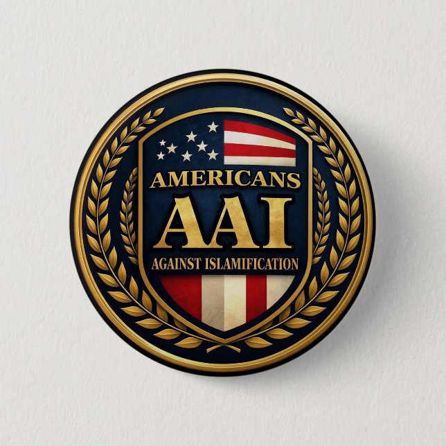 Americans Against Islamification Button Knapp (Framsida)