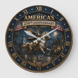 America's 250th Anniversary 1776–2026 Revolutionar Stor Klocka