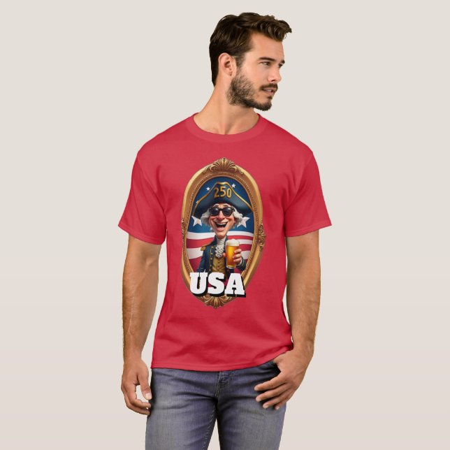 America's 250th Anniversary 4th of July  T Shirt (Hel framsida)