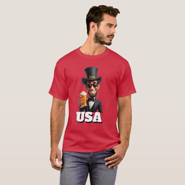 America's 250th Anniversary Celebration George  T Shirt (Hel framsida)