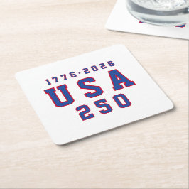 America's 250th Anniversary USA 250 1776 2026 Underlägg Papper Kvadrat