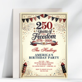 America's 250th Anniversary Vintage Inbjudningar