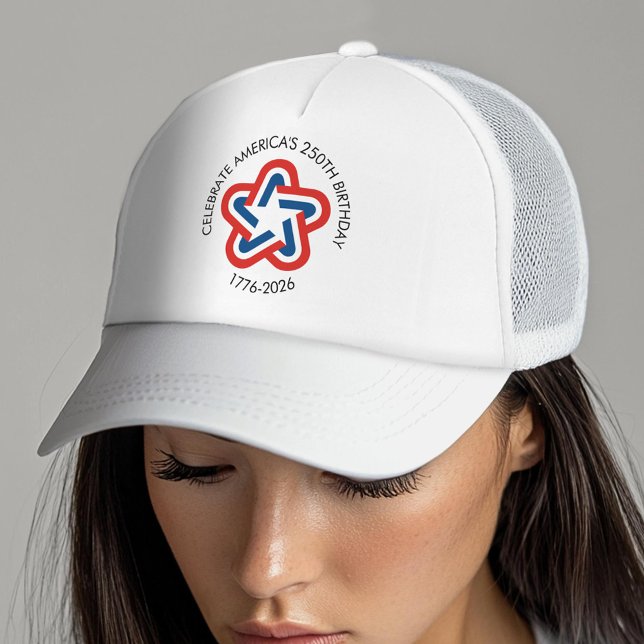 America's 250th Birthday - 1776-2026 Vintage Star Keps (USA 250 Trucker Hat - Celebrate America)