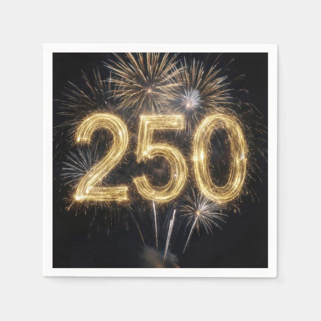 America's 250th Birthday Fireworks Pappersservett (Framsidan)