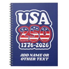 America's 250th Birthday - Groovy USA 250 Anteckningsbok