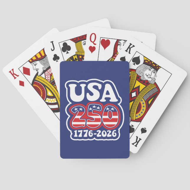 America's 250th Birthday - Groovy USA 250 Casinokort (Baksidan)