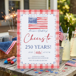 America's 250th Birthday Party Invitation Inbjudningar
