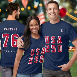 America's 250th USA 250 Event Name Party Jersey  T Shirt
