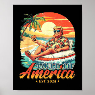 Americas Bukt Trump 2024 Retro Beach USA m Poster
