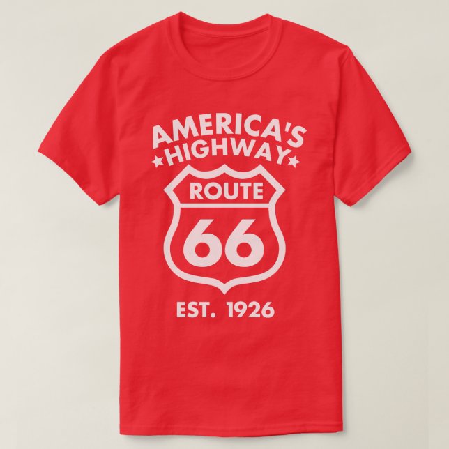 Americas Highway Route 66 T Shirt (Design framsida)