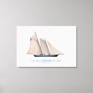 americas kopp yacht 'america 1851', tony fernandes canvastryck