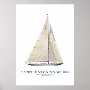 americas kopp yacht company 1930, tony fernandes poster