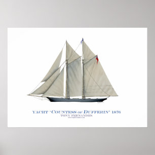 Americas kopp yacht 'Countess of dufferin' Poster