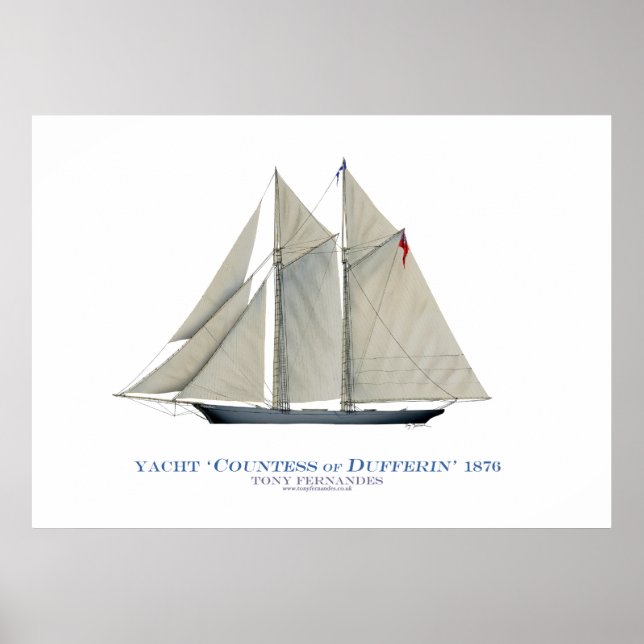 Americas kopp yacht 'Countess of dufferin' Poster (Framsidan)