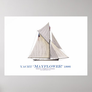 americas kopp yacht 'mayblomma', tony fernandes poster
