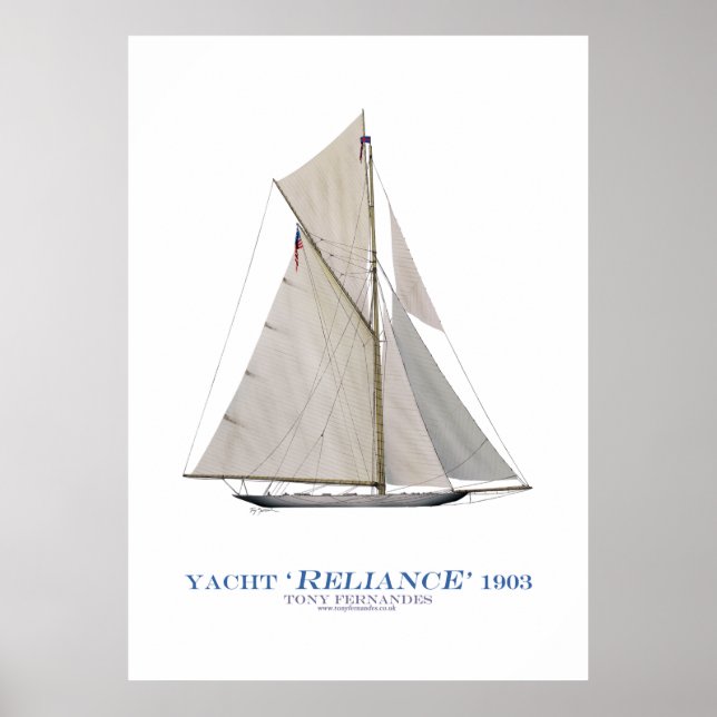 americas kopp yacht "reliance", tony fernandes poster (Framsidan)