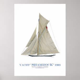 americas kopp yacht 'shamrock', tony fernandes poster