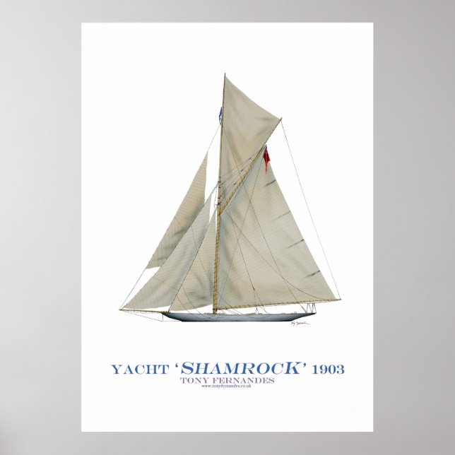 americas kopp yacht 'shamrock', tony fernandes poster (Framsidan)